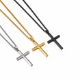 thumbnail image 6 of Murtoo Cross Necklace for Men, Stainless Steel Mens Necklace with Cross Pendant, Cross Necklace Simple Jewelry Gift for Men Women, 18/20/22/24+2 inch, 6 of 7
