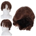thumbnail image 4 of Peluca Marrón Corta Masculina, Profesional de Moda Corta Peluca completa múltiple propósito Buena permeabilidad al aire, 4 of 7