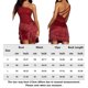 thumbnail image 2 of Vestido Vestido de cóctel para mujer sin espalda borlas dobladillo sin mangas bordado traje de vacaciones Ygjytge Vino rojo T L para Mujer, 2 of 8