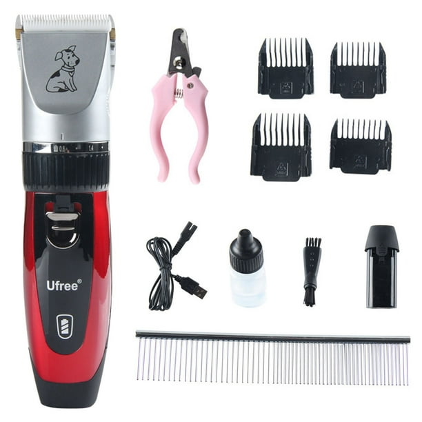 Pet Hair Clipper Rechargeable Cordless Dog Electric Trimmers Professional Hair Grooming Kit for