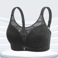 thumbnail image 2 of SMihono Fashion Seamless Bras for Women Plus Size Push Up Bra No Underwire Thin Breathable Bras Full Coverage Cotton Bra Black 44, 2 of 3