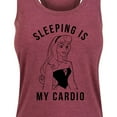 thumbnail image 3 of Disney Princess - Aurora Sleeping Is My Cardio - Women's Racerback Tank Top, 3 of 5