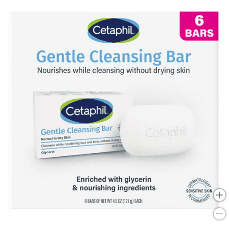 Cetaphil Gentle Cleansing Bar, 6-pack