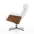 thumbnail image 2 of Jennifer Taylor Home Jovan 31.5" Mid-Century Modern Genuine Leather Recliner Lounge Chair, Porcelain White Leather, 2 of 9
