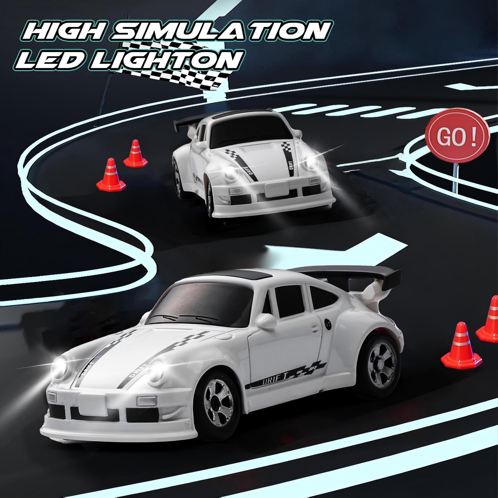 ZOGYMOZ 1:64 RC Drift Car, Mini RC Car, 2.4GHz 4WD High Speed Remote Control Cars, Toys for boys, White