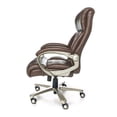 thumbnail image 3 of OFM Leather High-Back Big & Tall Executive Chair Brown w/Champagne Finish 812-LX-BRN, 3 of 5