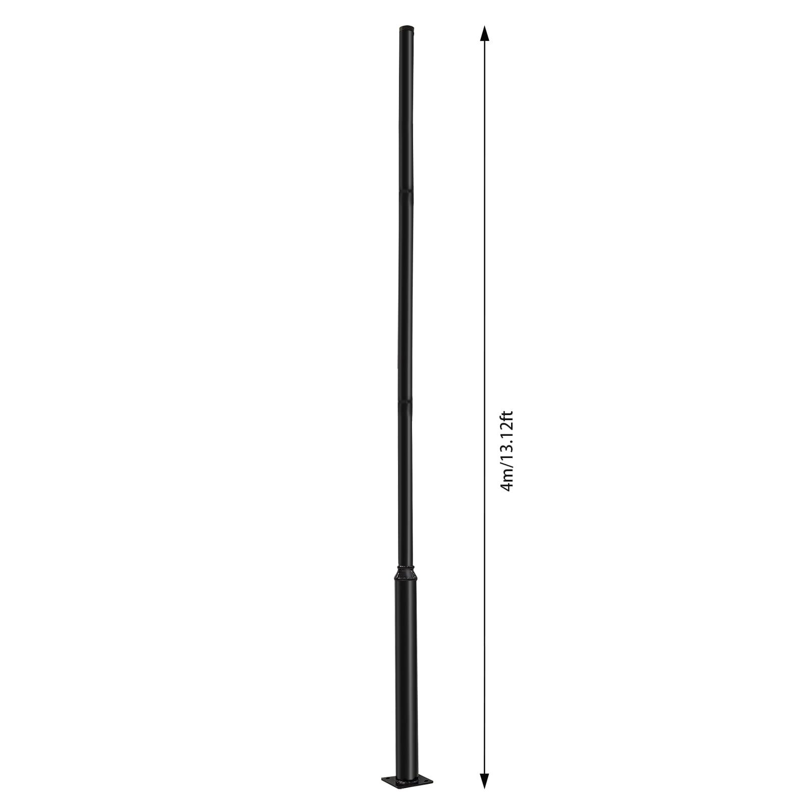 1 PCS Black Street Light Pole, Split Street Lamp Post for Outdoor Street, About 100kg/220.46lbs Load-bearing Capacity