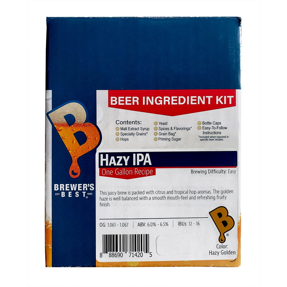 Brewer's Best Hazy IPA One Gallon Beer Ingredient Kit