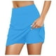 thumbnail image 1 of Falda deportiva informal de tenis para mujer: falda pantalón deportiva de 2 capas con cintura elástica y forro de pantalón corto, poliéster ligero, tallas S-XXL, 1 of 6