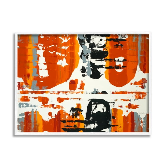 Stupell Industries Burnt Orange Momentum Graphic Art White Framed Art Print Wall Art, 11x14, by Third and Wall