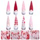 thumbnail image 2 of KAKOWELY 8 adornos colgantes de gnomos de San Valentín hechos a mano, gnomos de peluche suecos., 2 of 5