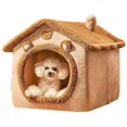 thumbnail image 1 of Cat Bed Cave Cute Bear Shape Cat Beds for Indoor Cats with Removable Cushion, 1 of 5