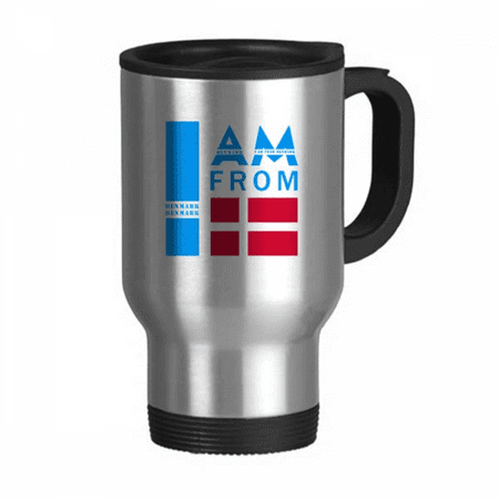 

I Am From Denmark Art Deco Fashion Travel Mug Flip Lid Stainless Steel Cup Car Tumbler Thermos