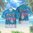 thumbnail image 3 of Camisas hawaianas con estampado completo de animales y pájaros lindos para hombres, camisas casuales de manga corta para vacaciones en la playa, blusa con botones de talla grande, 3 of 5