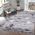 thumbnail image 1 of ZACOO Gray Modern Rug 4'x6' Moroccan Geometric Trellis Area Rug Chic Geometric Thin Rug Low Pile Floor Cover for Laundry Room Home Office Dorm, 1 of 7