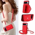 thumbnail image 2 of Dteck Crossbody Strap Wallet Case for Google Pixel 9 Pro XL,Shockproof Leather Case RFID Blocking Card Slots Magnetic Wallet Kickstand Cover for Google Pixel 9 Pro XL,Red, 2 of 6
