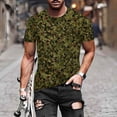 thumbnail image 3 of FRSASU Colorful Geometric Pattern T-Shirt for Men Color Block Printed Short Sleeves Summer Loose T Shirts Crew-Neck Tops Tee Camouflage-B, 3 of 9