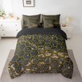 thumbnail image 2 of Erosebridal Geometry Bedding Sets Full Size, Bling Stars Comforter Sets with Sheets, Octer Space Room Decor, Reversible 7-Piece, 2 of 5