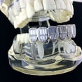 thumbnail image 3 of Real Solid 925 Sterling Silver Grillz Baguette CZ Bling Ice Grills For Bottom Six Teeth, 3 of 8
