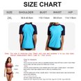 thumbnail image 2 of Camiseta de natación deportiva de manga corta para mujer, color liso, 2 of 7