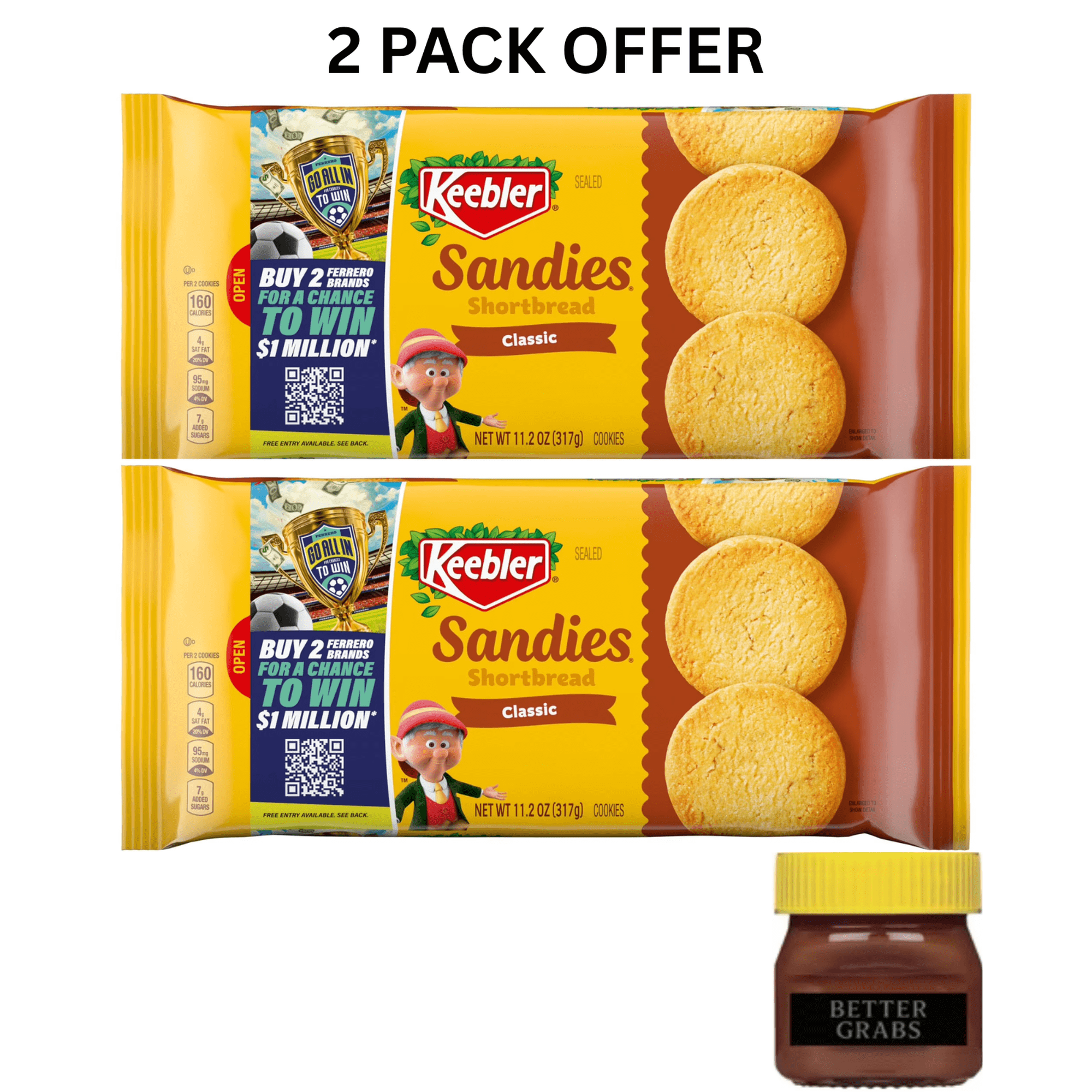 Keebler Sandies Shortbread Cookies, 11.2 oz Bag