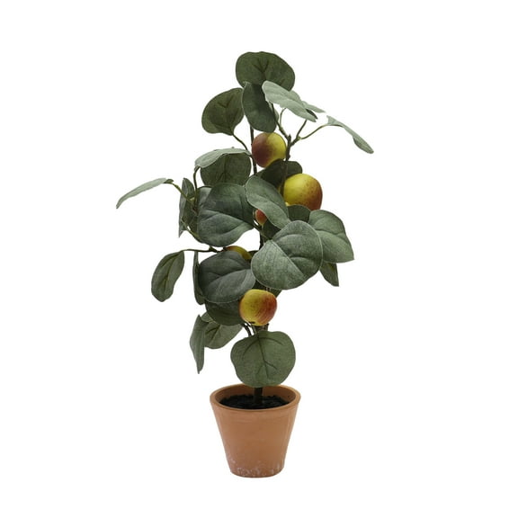 Nature's Mark 17’’H Artificial Apple Tree Plant in Ceramic Pot