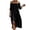 Black, variant on Tqcoqu Summer Cotton Dresses for Women - Boho Casual Off Shoulder Floral Long Maxi Dress,Black Women's S-XXXL