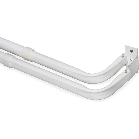 Yafa Home Fashion Heavy Duty Double Standard Adjustable Curtain Rod Hardware Included