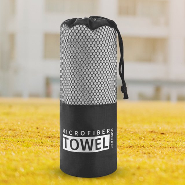 Toalla de playa Toalla de bolsillo suave Tamaño grande para deporte Senderismo Camping (Gris)