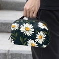 thumbnail image 2 of Daisy Hard Drive Bags Travel Case Charging Cord Organizer - Oxford Cloth Waterproof Electronics Digital Accessories Pouch with Organizer Charger Station - 5.9x9.44x3.14 in, 2 of 6