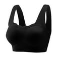 thumbnail image 2 of SROBPTY Plus Size Bras for Women, Womens Everyday Bras, Women Solid Color Wireless Open Back Seamless Comfortable Gathering Everyday Bras Black,M, 2 of 5