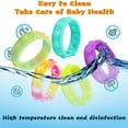 thumbnail image 4 of 2 Pcs Pops Bubble Simple Dimple Toy Fidget Colorful Silicone Bracelet Anxiety Sensory Band, Luminous Green Bracelet, 4 of 7
