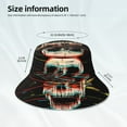 thumbnail image 3 of Pofeuu Glitch Screaming Skull Print Bucket Hat for Women Men Reflective Bucket Hats Beach Summer Sun Hat Travel Fisherman Cap, 3 of 6