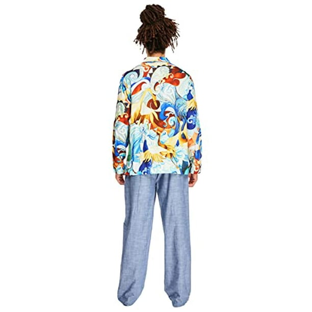 Robert Graham Mens Men s Loungewear Printed Long Sleeve Shirt