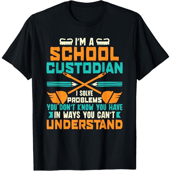 Funny School Custodian Definition Janitor Appreciation T-Shirt