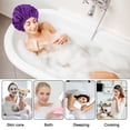 thumbnail image 2 of BEIPEGIN 4 Pack Double Layer Waterproof Silk Bonnet, Adjustable Satin Hair Night Caps, Head Wraps for Women Sleeping Shower Long Hair, Curly Hair, 2 of 9