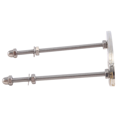 thumbnail image 4 of 8 Packs Metal Skateboard Deck Display Wall Mount with Two Screw Holes for Storage Horizontal and Floats Vertically, 4 of 8