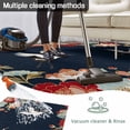 thumbnail image 5 of Navy Blue Crane Outdoor Rug for Patio/Deck/Porch, Non-Slip Large Area Rug 5 x 7 Ft, Vintage Red Teal Spring Floral Botanical Indoor Outdoor Rugs Washable Area Rugs, Camping Rug Carpet Runner, 5 of 8