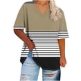 thumbnail image 1 of Camisetas de Cuello en V Mujeres de Manga Corta Sobredimensionada Impresa Camiseta Interior de Verano, Top Deportivo para el Uso Casual, 1 of 4