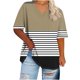 thumbnail image 1 of Camisetas de Cuello en V Mujeres de Manga Corta Sobredimensionada Impresa Camiseta Interior de Verano, Top Deportivo para el Uso Casual, 1 of 4