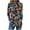 Navy, variant on TFEOQRY Women's Floral Print Crew Neck Top Long Sleeve Pullover Casual Loose Fall Fashion Shirt Pink