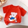 thumbnail image 2 of YEPGAR Toddler Girl Cotton Short Sleeve T Shirts Summer Boy Graphic Tees Baby (Red, 18-24 Months), 2 of 4