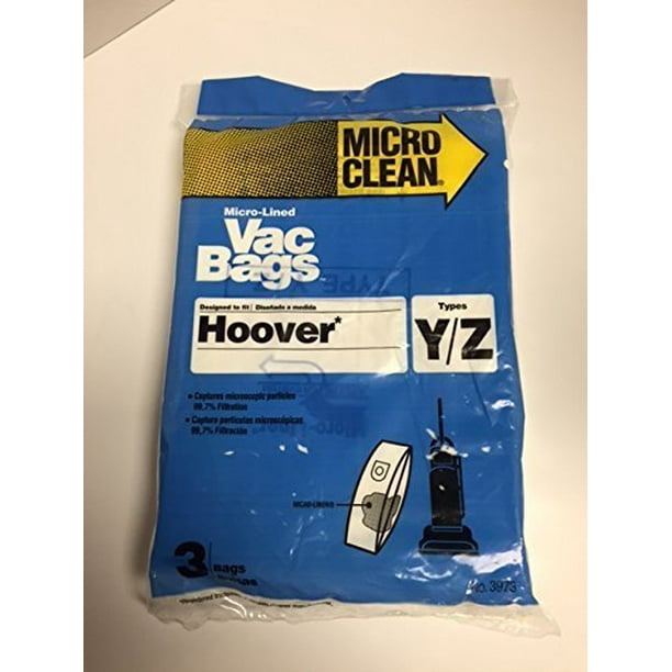 Hoover Type Y WindTunnel Upright Vacuum Bags, Made in USA. 12 Packages