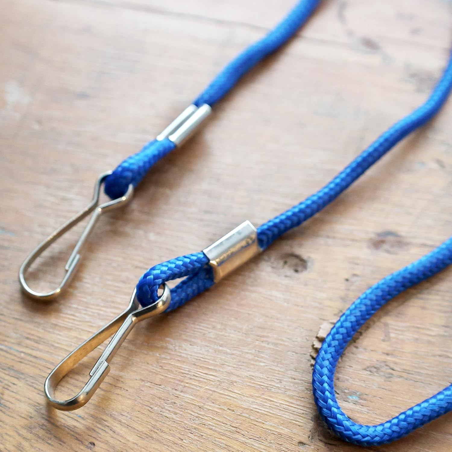 100 Pack - Double Clip Lanyards for Special Events (Two Hook/Open Ended) by Specialist ID (Blue)
