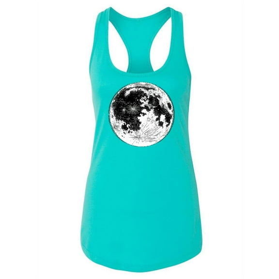 Graphic Moon Racerback Tank Women -Image by Shutterstock, Female x-Small