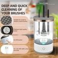 thumbnail image 4 of Brush Cosmetic Brush Cleaner - USB Powered Automatic Spinning Electric Makeup Brush Cleaner with Brush Clean Mat Fit for All Size Beauty Makeup Brush Gift for Female, 4 of 7