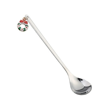 

Zlekejiko Christmas Gift Spoon Golden Pendant Spoon Christmas Christmas Hat Decoration Spoon