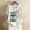 White, variant on QHWAUAKFBN T Shirts For Women Trendy Boho Fish Print Loose Blouse Short Sleeve Shirt Button Tshirts Top