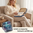 thumbnail image 4 of Xixirimido Bible Cover Case for Women Men Large Bible Cover with Handle Quilted Bible Carrying Case Bag Bible Study Supplies Accessories, Cross Jesus Galaxy, 4 of 7