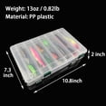 thumbnail image 3 of Double Visible Fishing Hook Box - Hard Plastic Transparent Squid Hook Organizer with 10 Slots, Durable Case for Fishing Tackle Accessories and Lures, 3 of 6